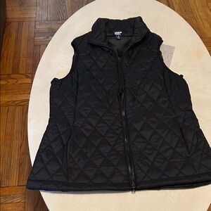 Women's Black Quilted Vest